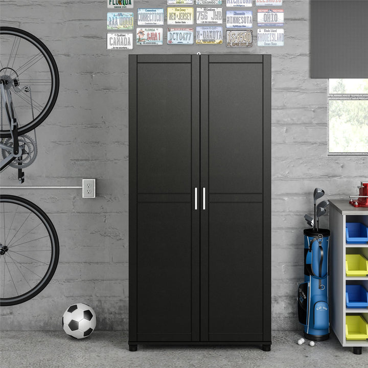 Callahan 36 Inch Multipurpose Utility Storage Cabinet - Black