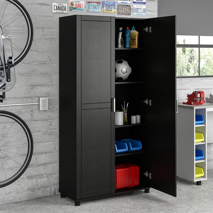 Callahan 36 Inch Multipurpose Utility Storage Cabinet - Black