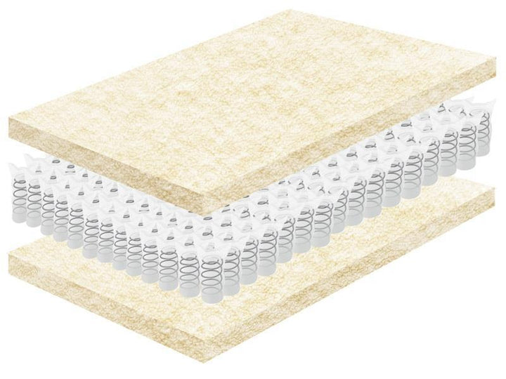 wool mattress with coils - Off White - King Size