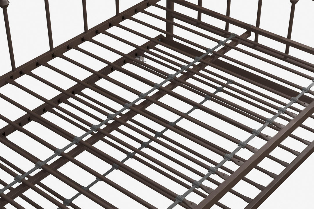 Manila Metal Daybed and Trundle Set with Sturdy Metal Frame and Slats - Bronze - Twin