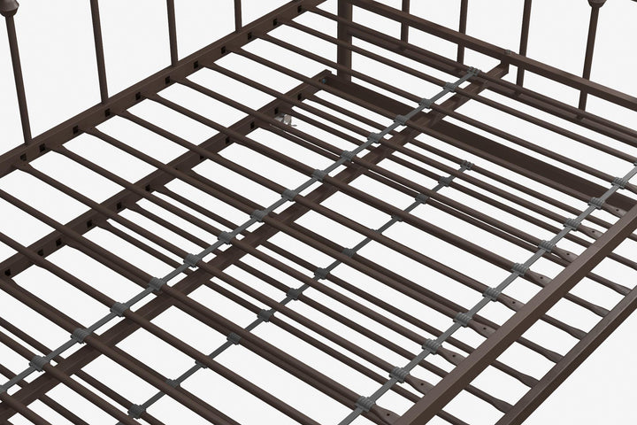 Manila Metal Daybed and Trundle Set with Sturdy Metal Frame and Slats - Bronze - Twin