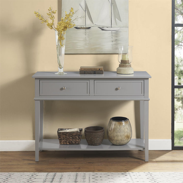 Franklin table with two drawers -  Gray