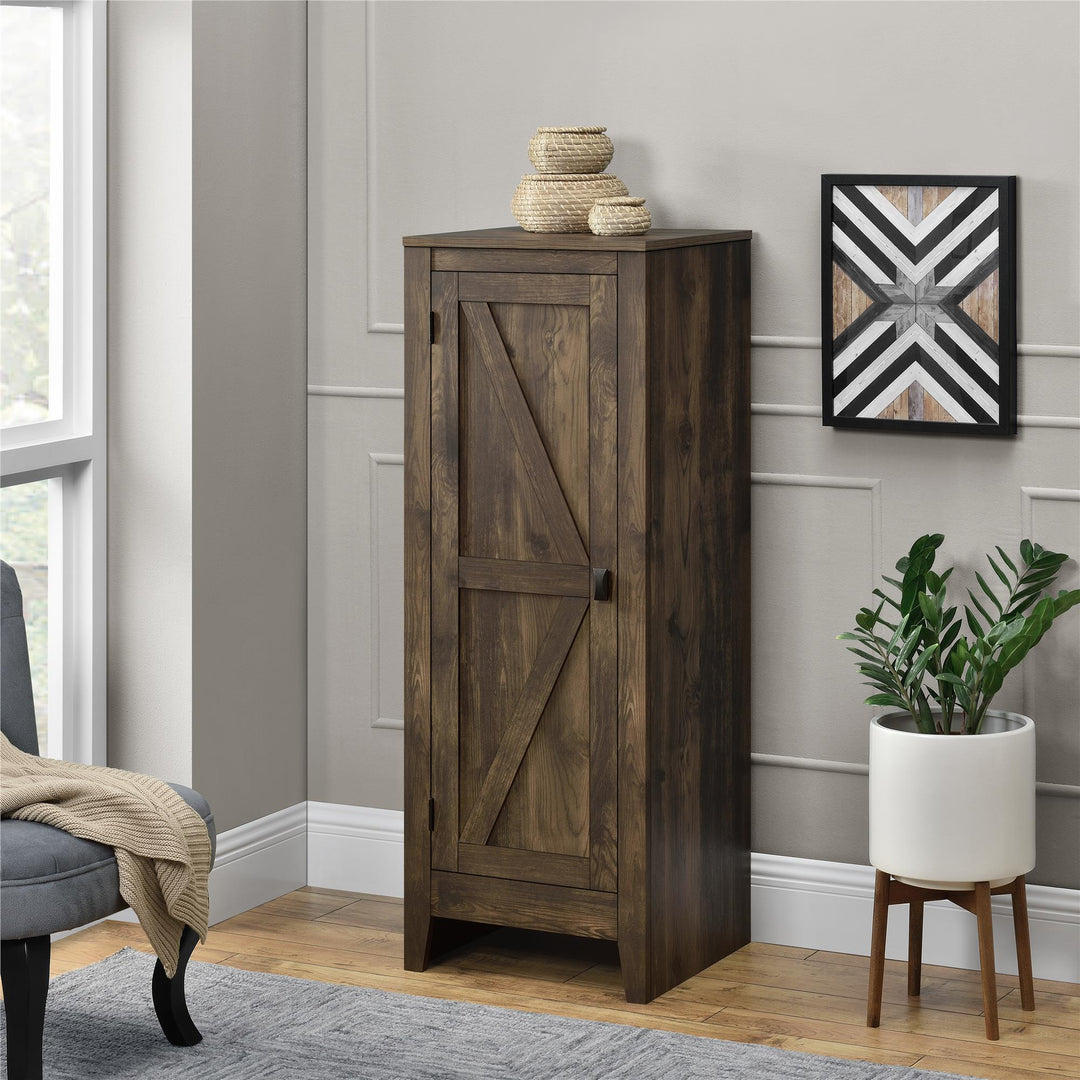 storage cabinets with doors and shelves -  Rustic