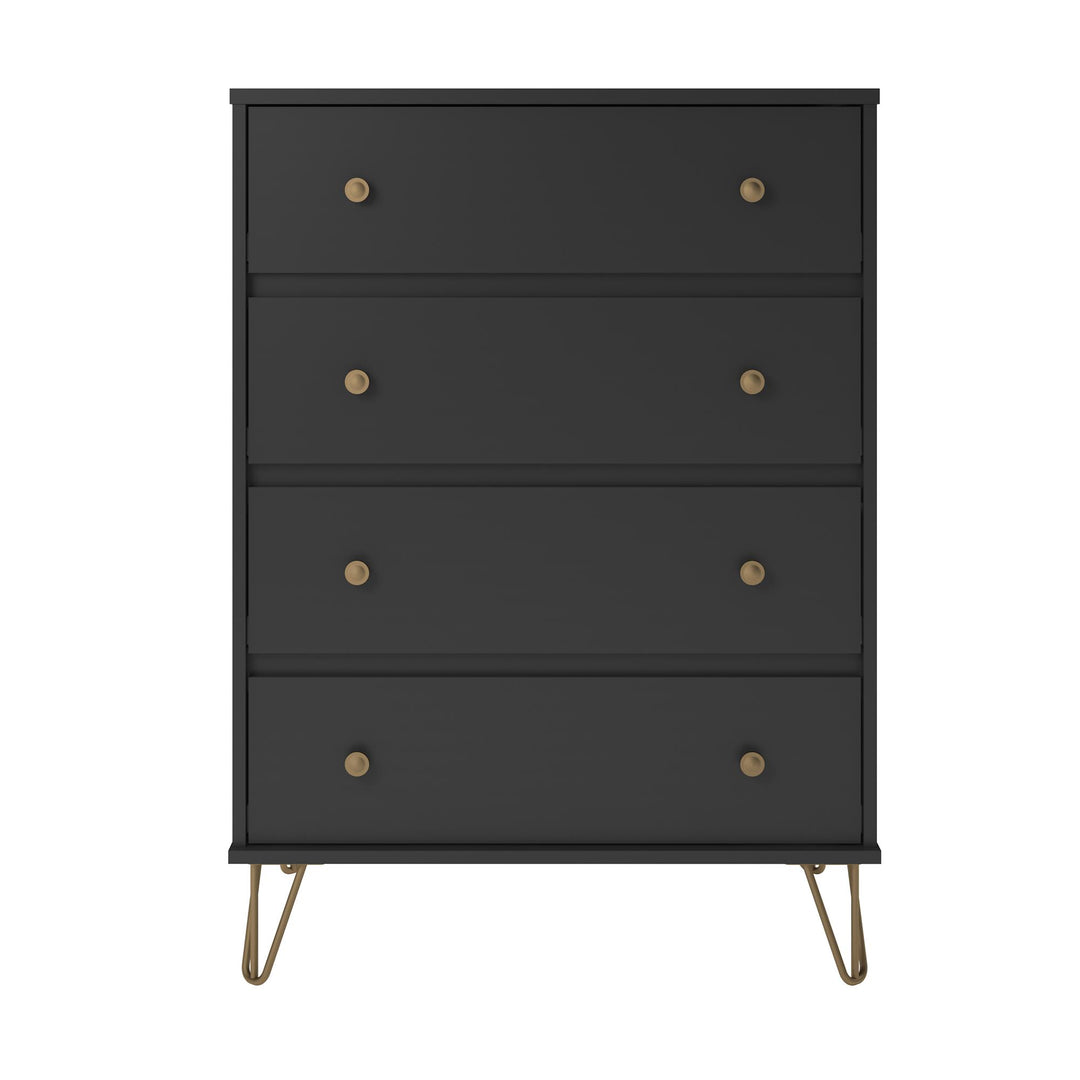 Owen 4 Drawer Dresser - Black