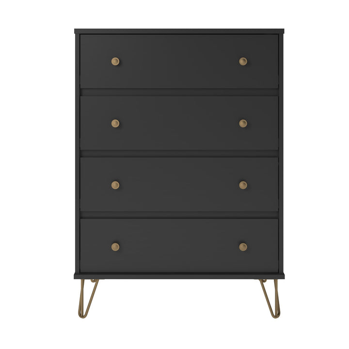 Owen 4 Drawer Dresser - Black