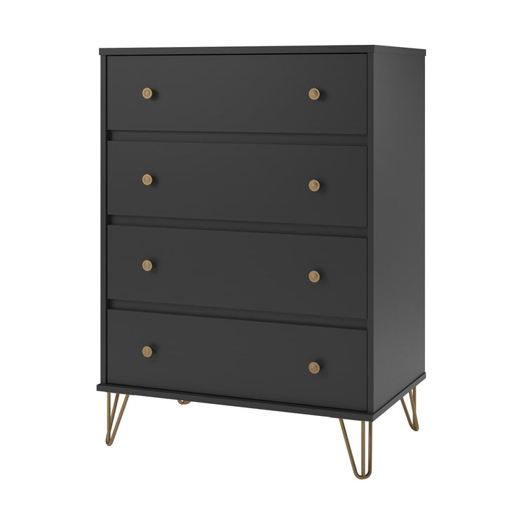 Owen 4 Drawer Dresser - Black
