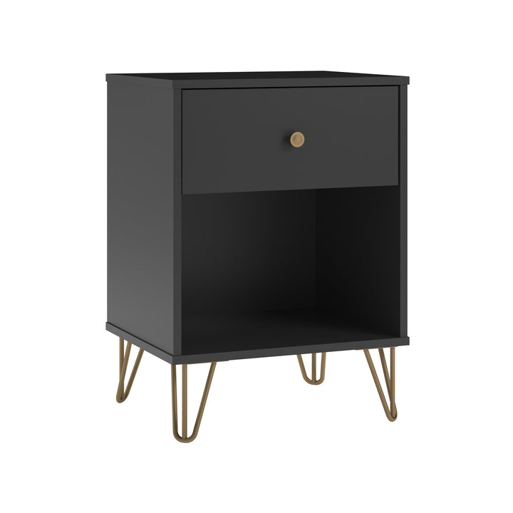 Modern Bedroom Nightstand Design -  Black
