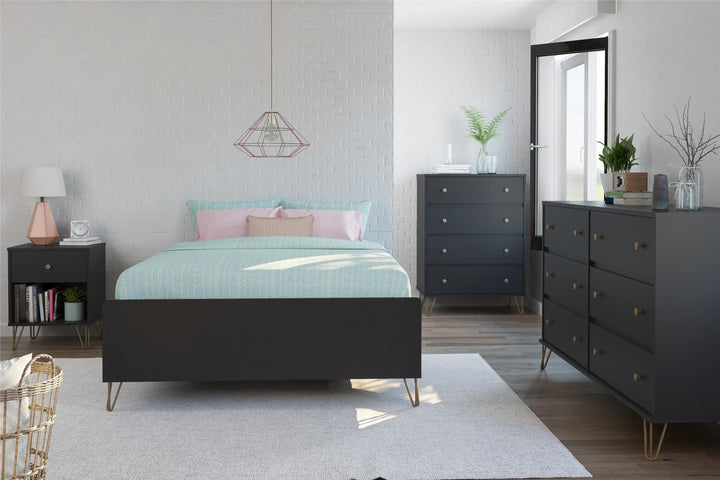 Contemporary Owen Design Nightstand -  Black