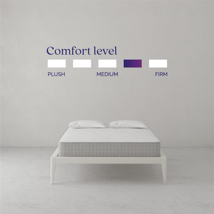 8-inch independent coil mattress - White - Queen