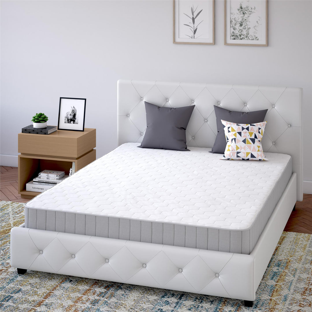 Mattress with 8" individual pocket coils - White - Queen