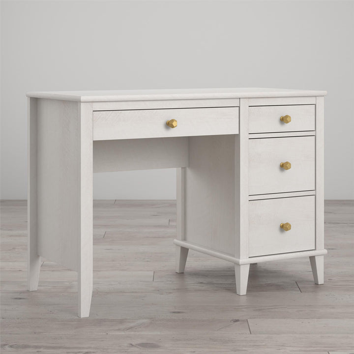 Monarch Hill Poppy Kids Desk with 2 Sets of Knobs - Ivory Oak