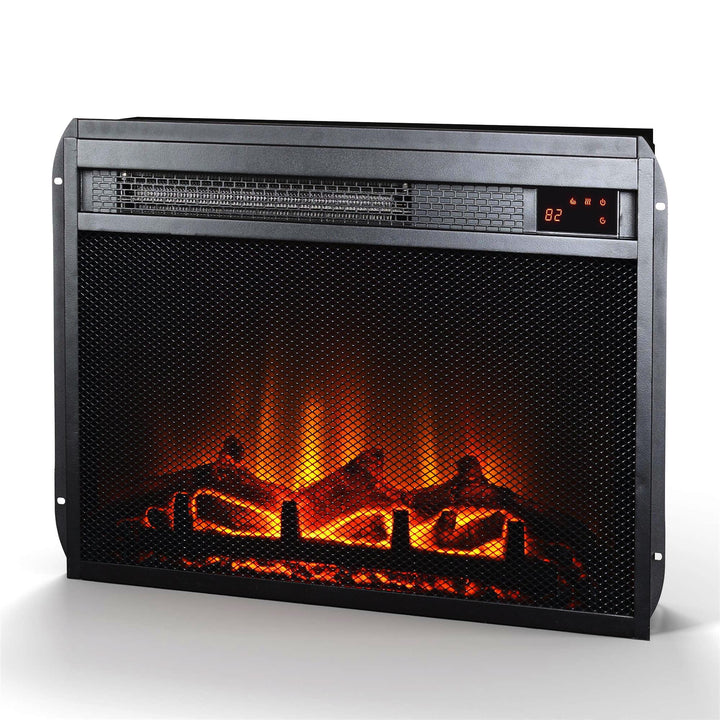 Electric insert realistic flames -  Black