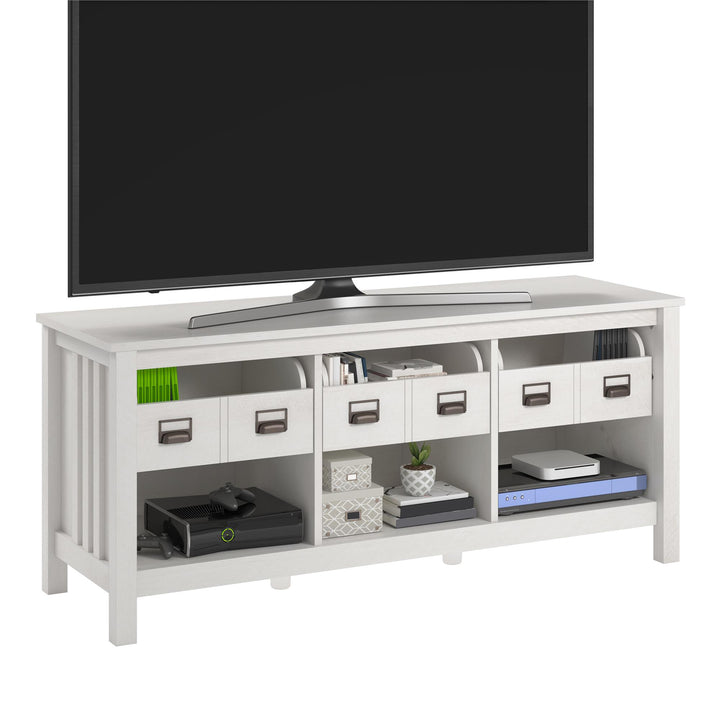 Modern TV stand Adams collection -  Ivory Oak
