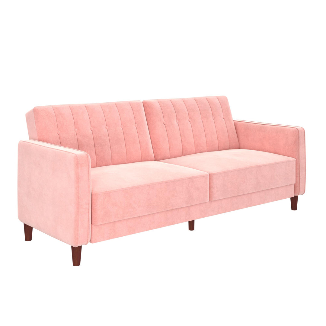 Best Pin Tufted Transitional Futon -  Pink