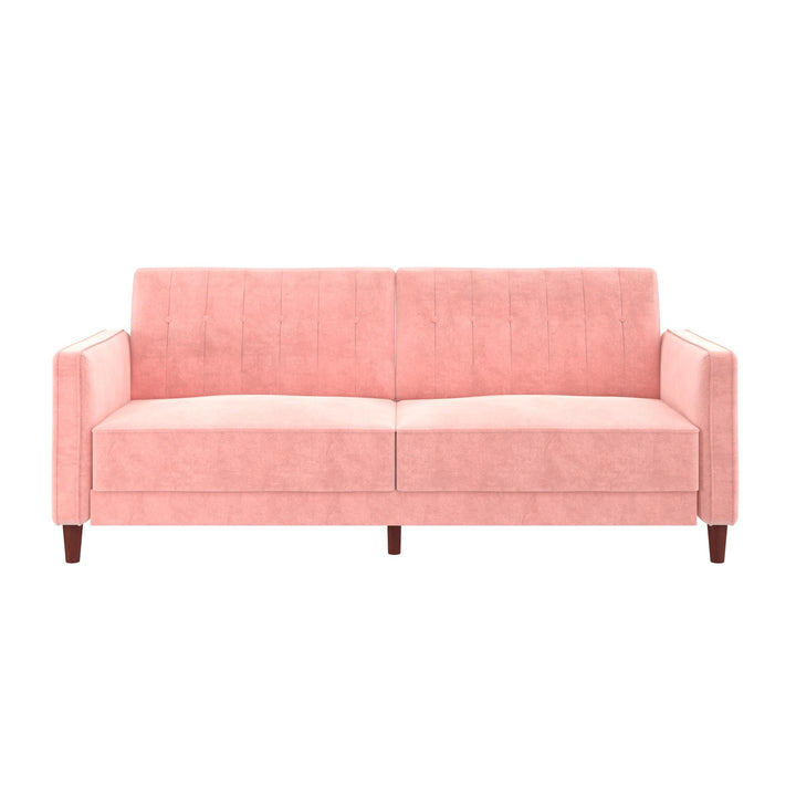 Best Pin Tufted Transitional Futon -  Pink