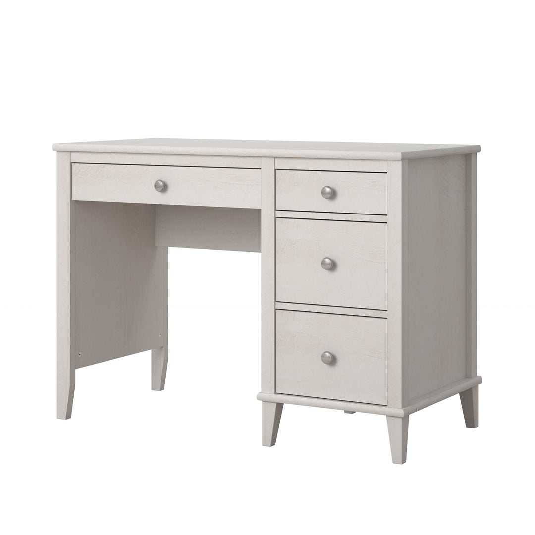 Kids’ study desk with colorful knobs -  Ivory Oak