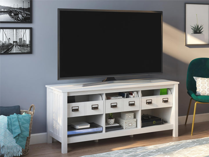 Adams stand for large screen TVs -  Ivory Oak