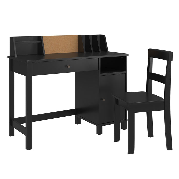 desk with hutch for kids - Black