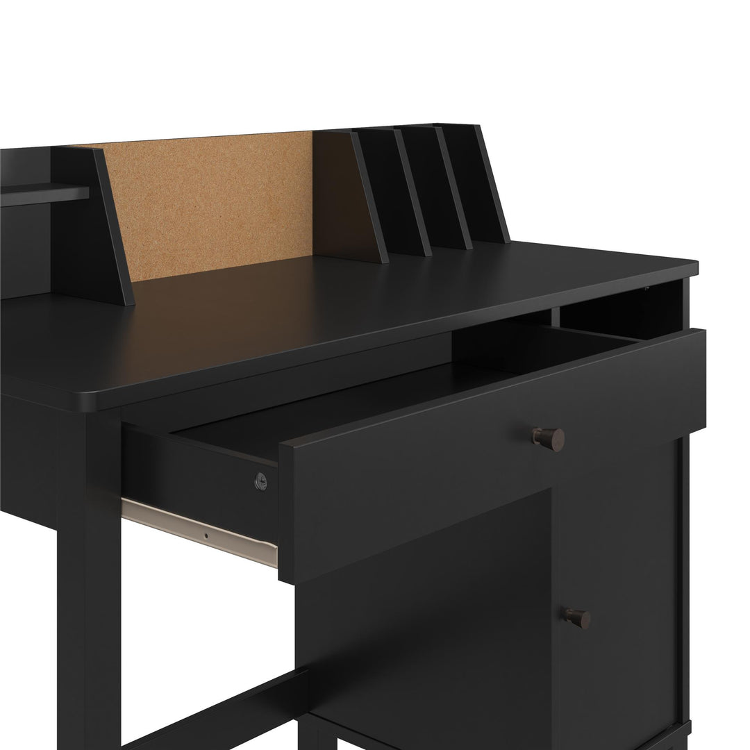 student desk with hutch - Black