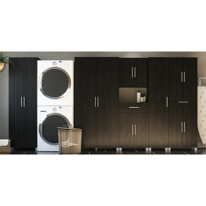 Modern and Durable 24 Inch Wall Cabinet for Bathroom -  Black Oak
