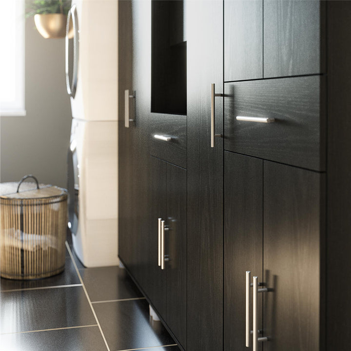 Organized and Stylish Wall Cabinet for Storage -  Black Oak
