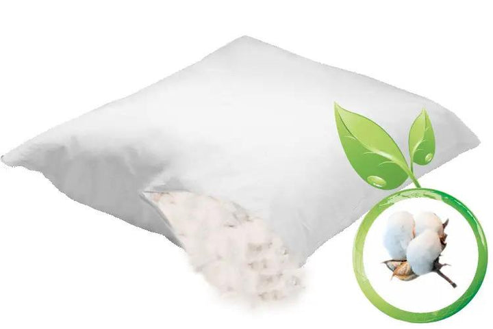 Organic Cotton Bed Pillow with Pillow Case - Off White - Queen