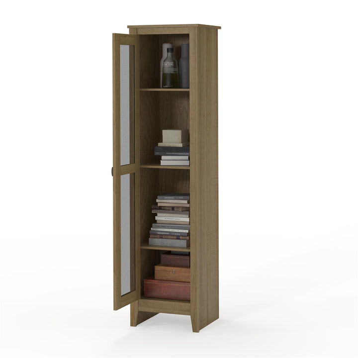 Contemporary 18" Braewood mesh cabinet -  Golden Oak
