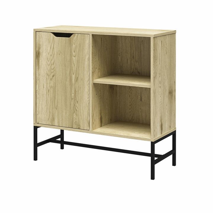 Door-encased bookshelf - Natural