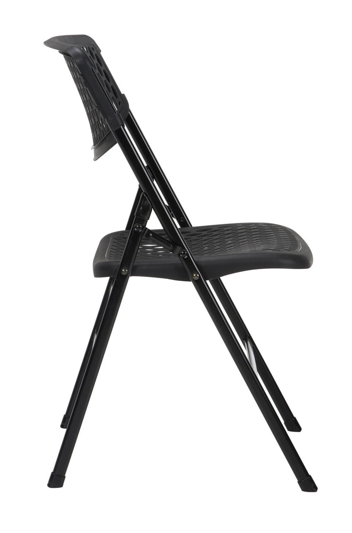 XL Plastic Commercial Folding Chair Ultra Comfort -  Black 