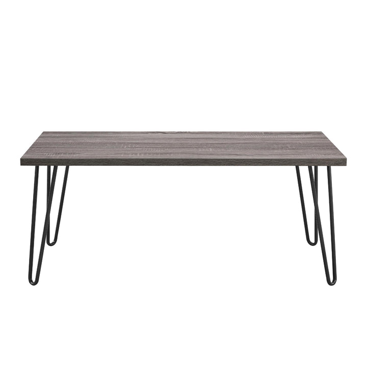 Vintage style coffee table with metal legs -  Distressed Gray Oak