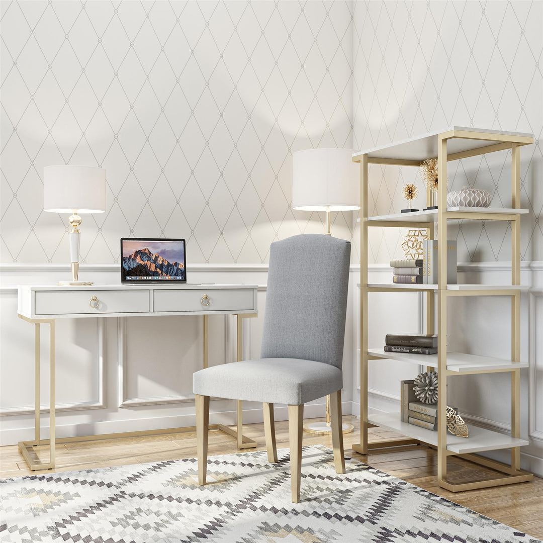Camila Two Drawer Desk -  White