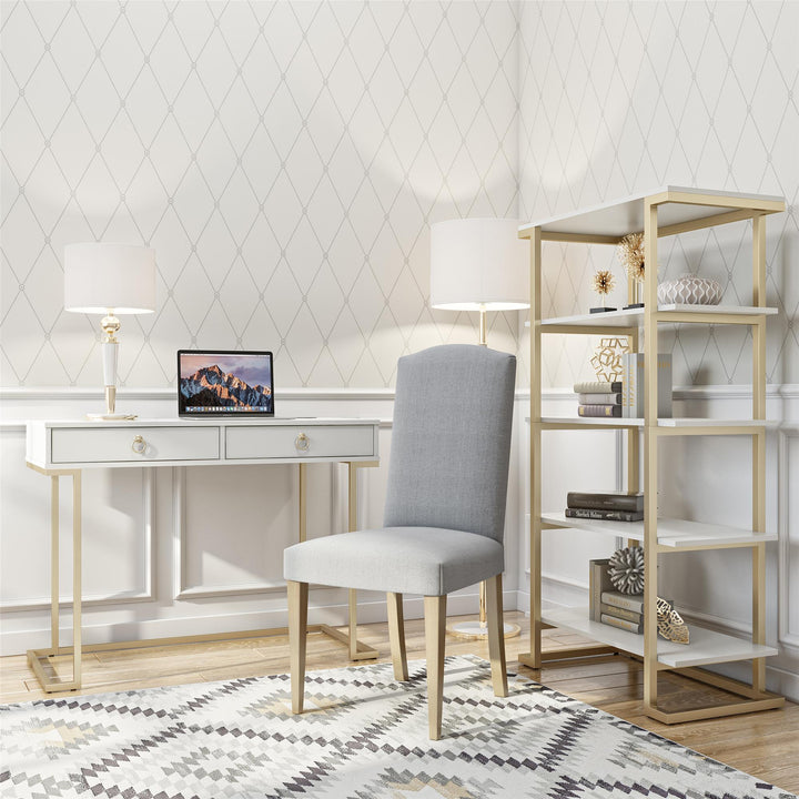 Camila Two Drawer Desk -  White