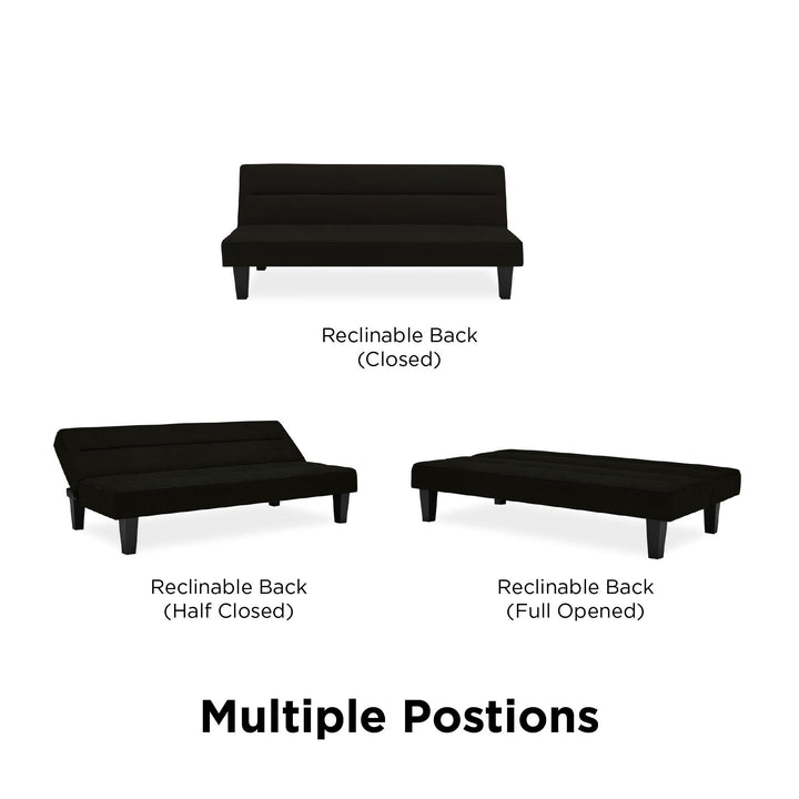 Convertible futon for small spaces - Black