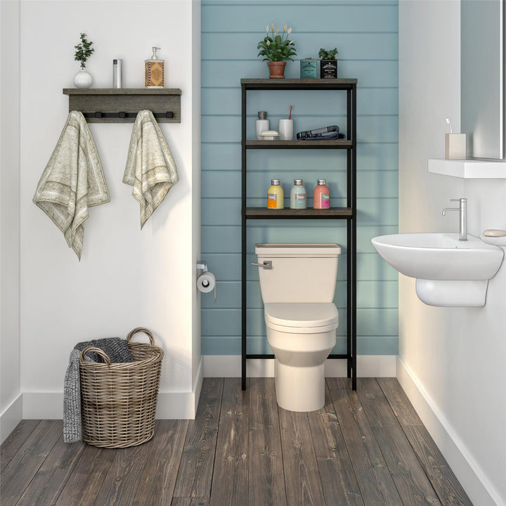 Industrial bathroom shelves -  Weathered Oak