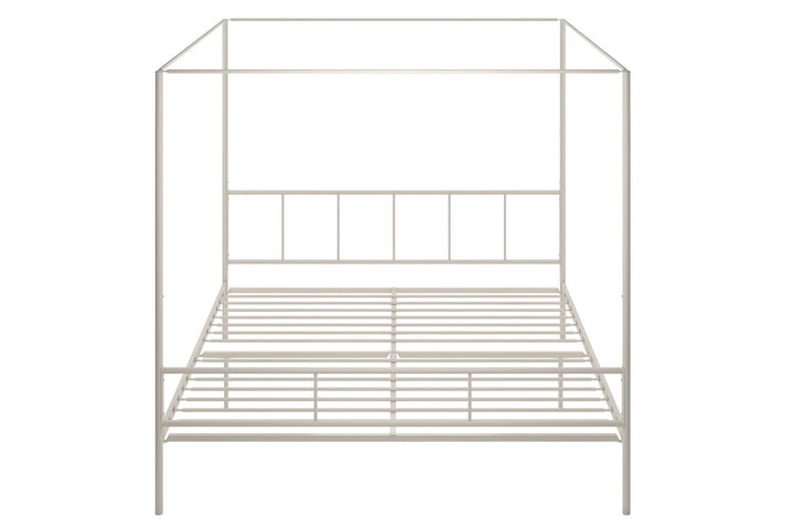 Stylish Marion Canopy Bed for Modern Bedroom -  White 
