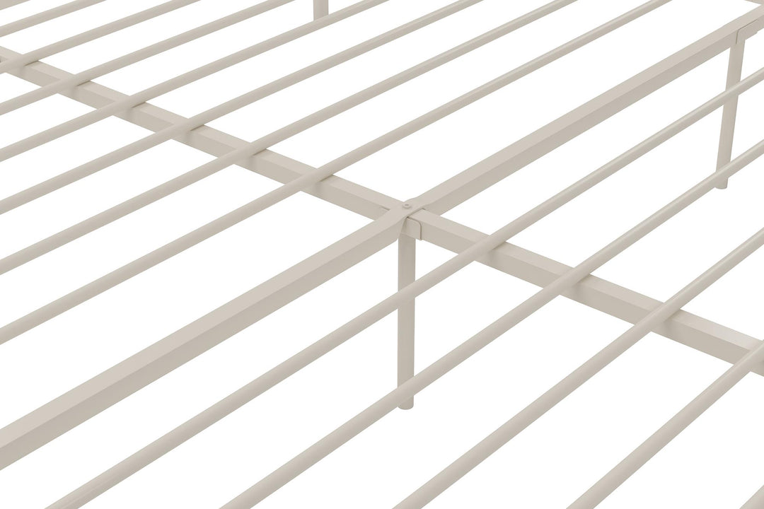 Marion Canopy Bed - Marion Four Poster Metal Canopy Bed with Soft Clean Lines  -  White 