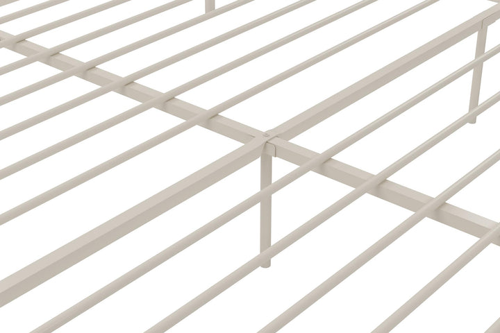Marion Canopy Bed - Marion Four Poster Metal Canopy Bed with Soft Clean Lines  -  White 