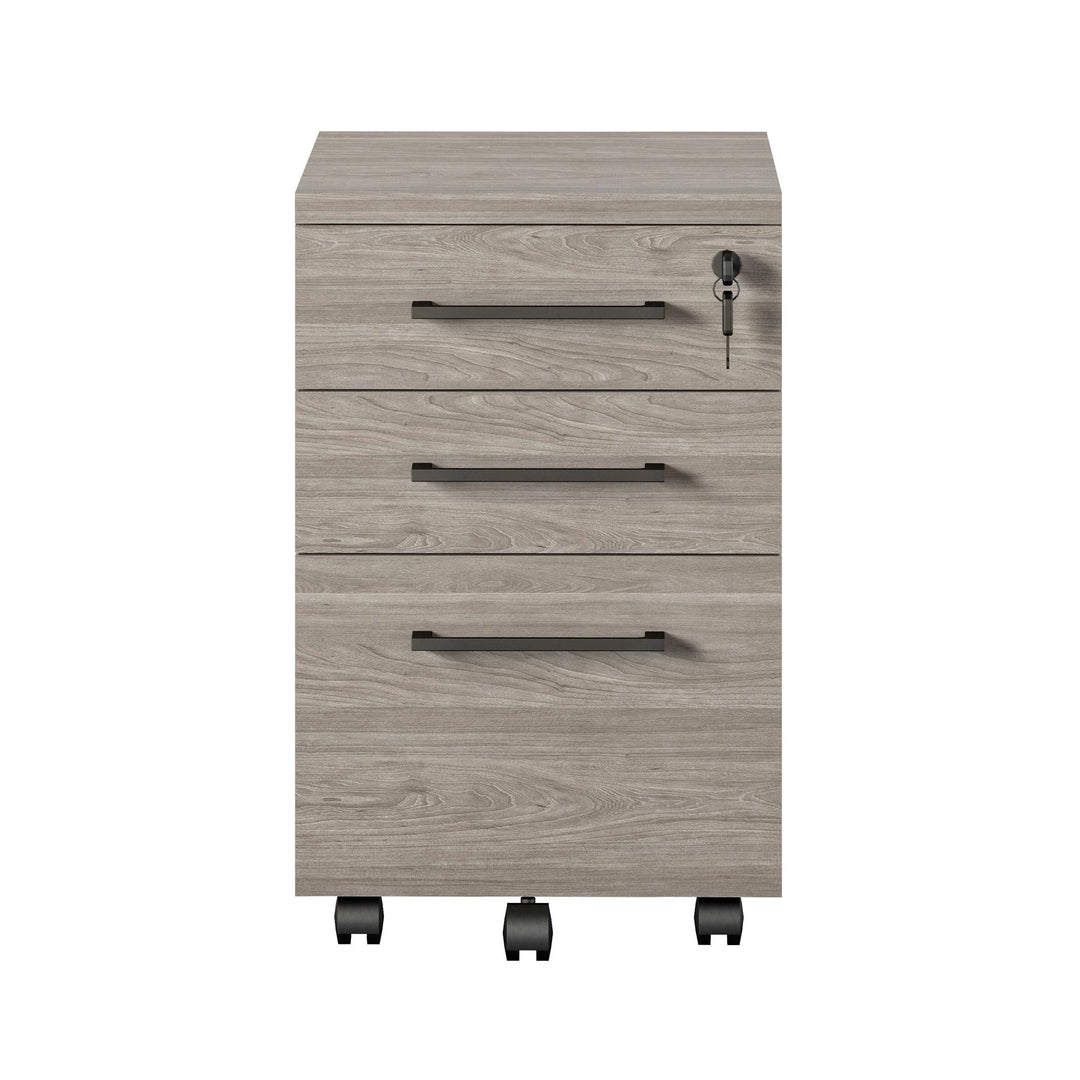 Parkside Mobile File Cabinet - Natural White Oak