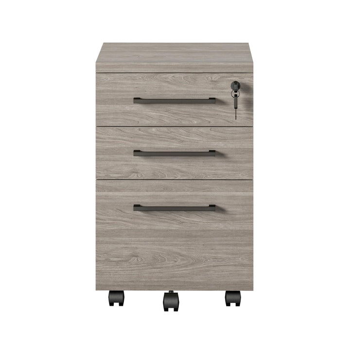 Parkside Mobile File Cabinet - Natural White Oak