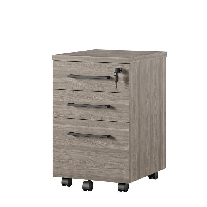 Parkside Mobile File Cabinet - Natural White Oak