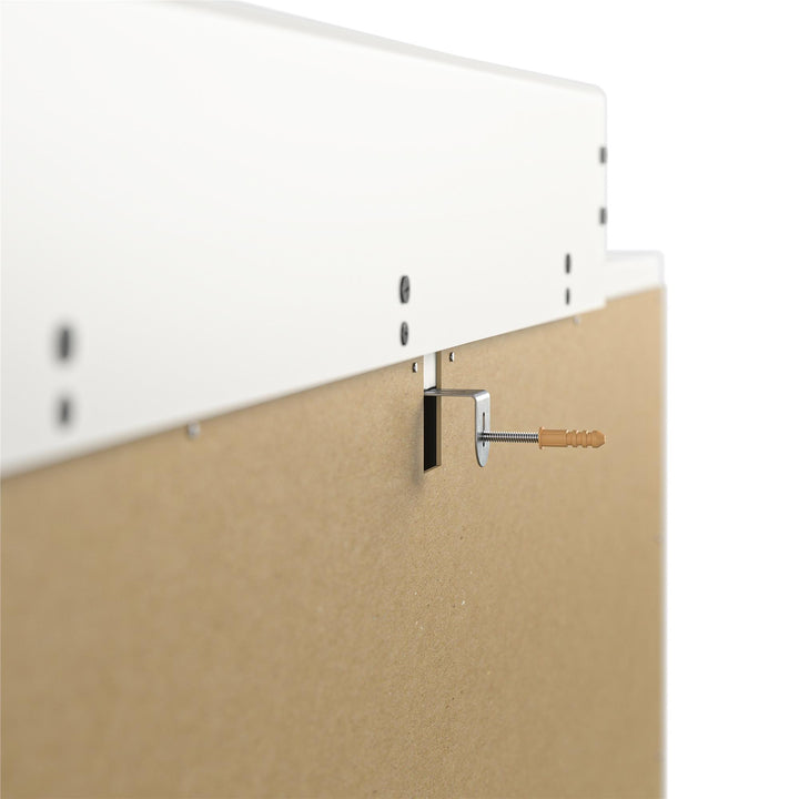 Easy to assemble 6 drawer changing dresser -  White