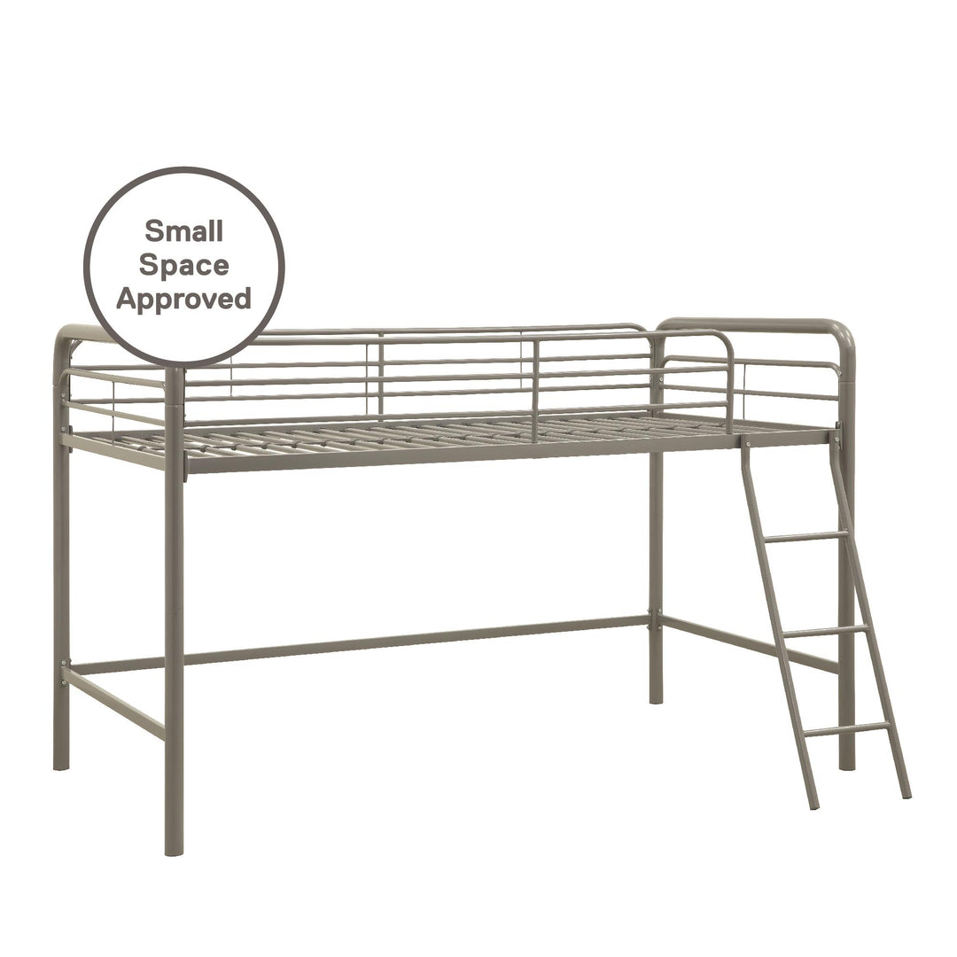 Jett Junior Loft Bed for Kids -  Silver  -  Twin