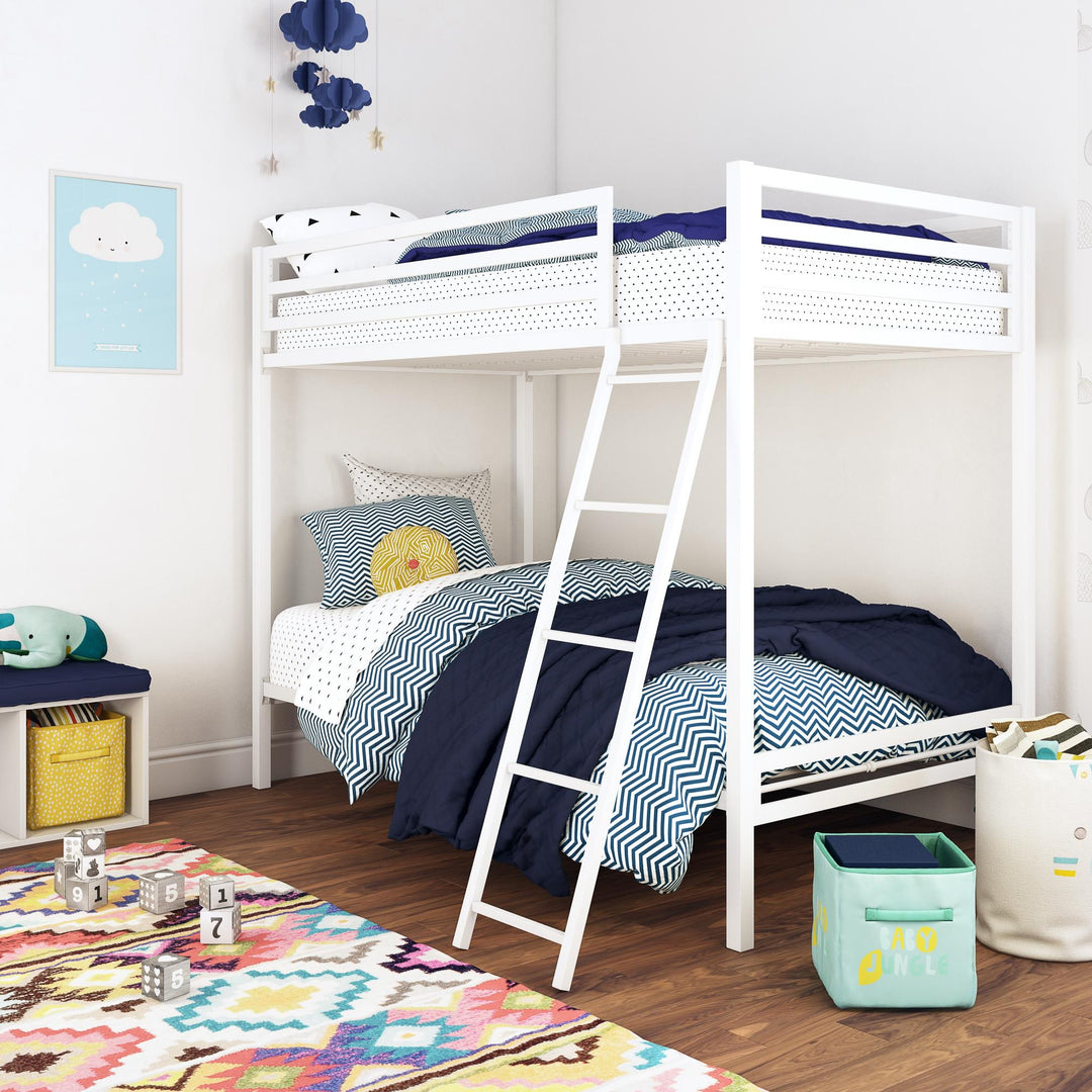 Twin over twin bed frame - White