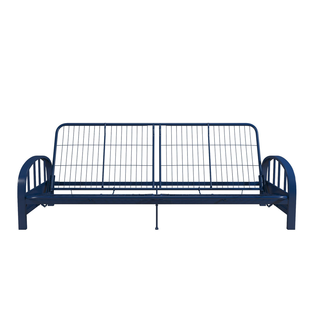 Aiden Metal Full Size Futon Frame with Multiple Reclining Positions  -  Blue