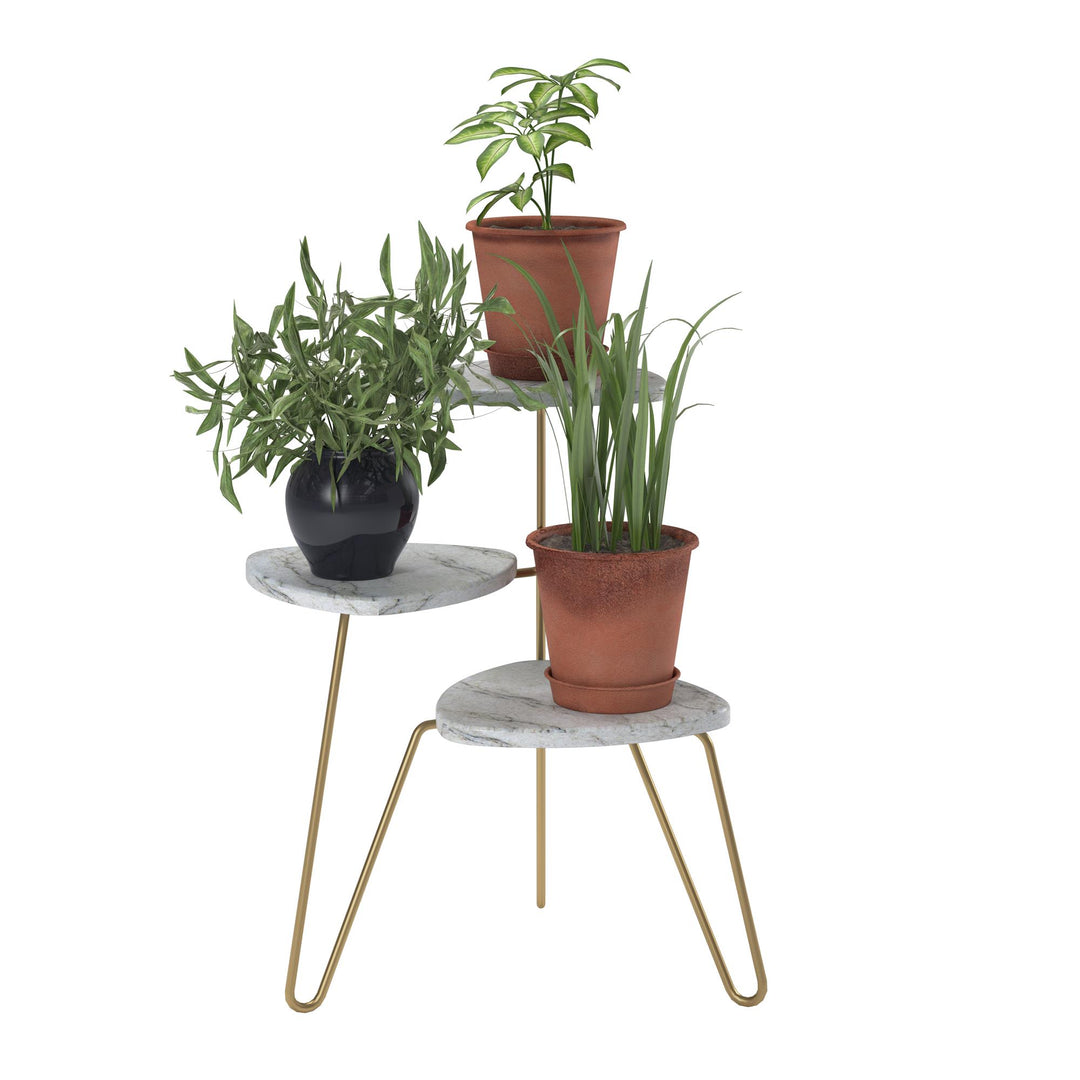 Athena Plant Stand - White marble