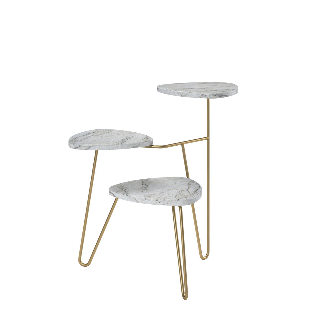 Athena Plant Stand - White marble