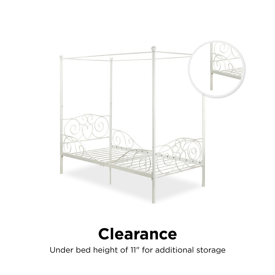 Intricate Design Headboard for Bed -  White  -  Twin