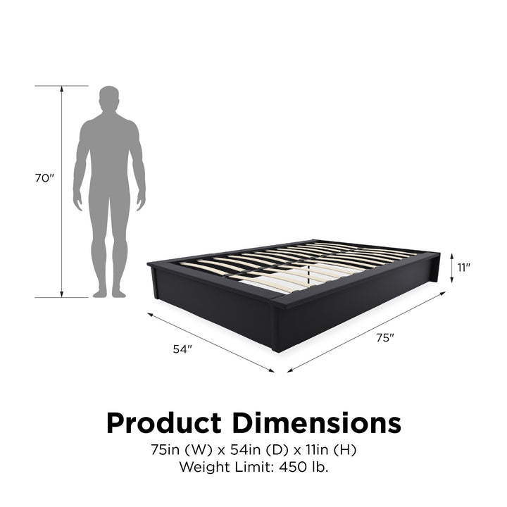 maven upholstered platform bed - Black - Full