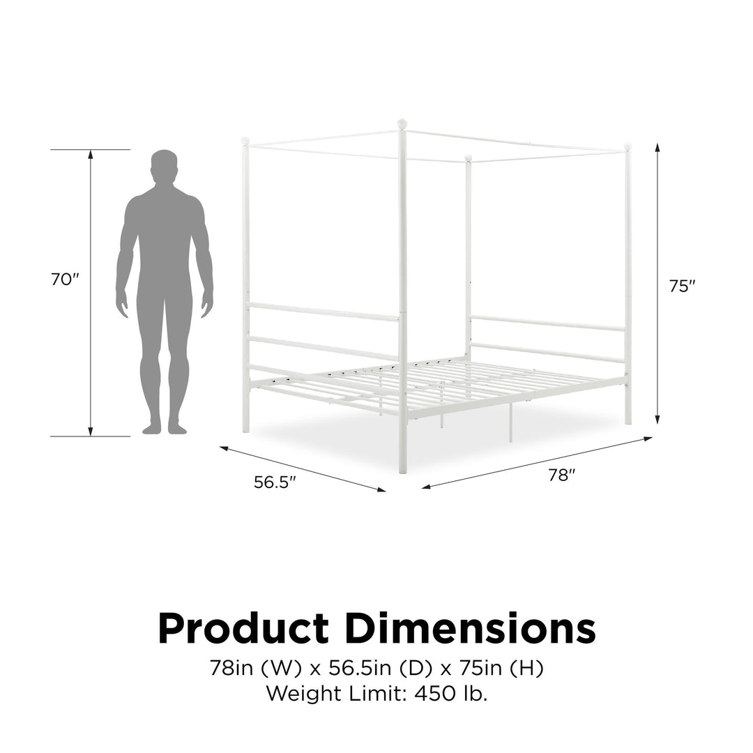 royal canopy bed - White - Full