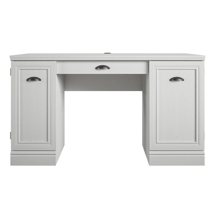 Computer desk with filing cabinet by Delaney -  White - N/A